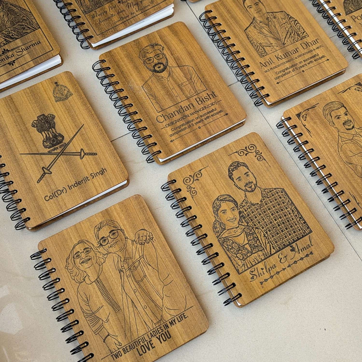 Customize your own wooden notebook