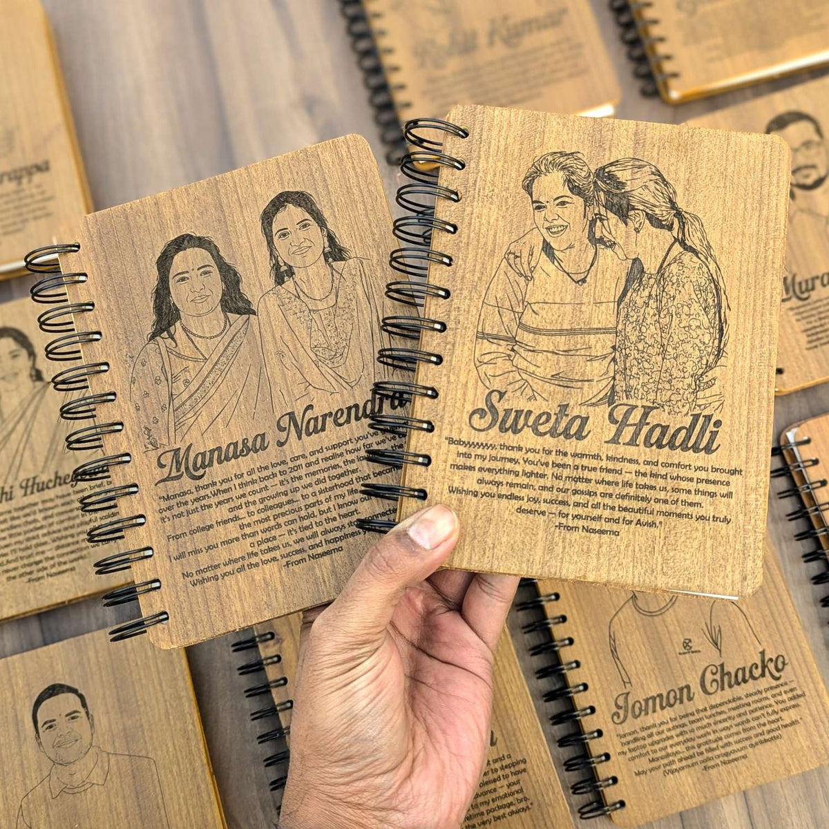 Customize your own wooden notebook
