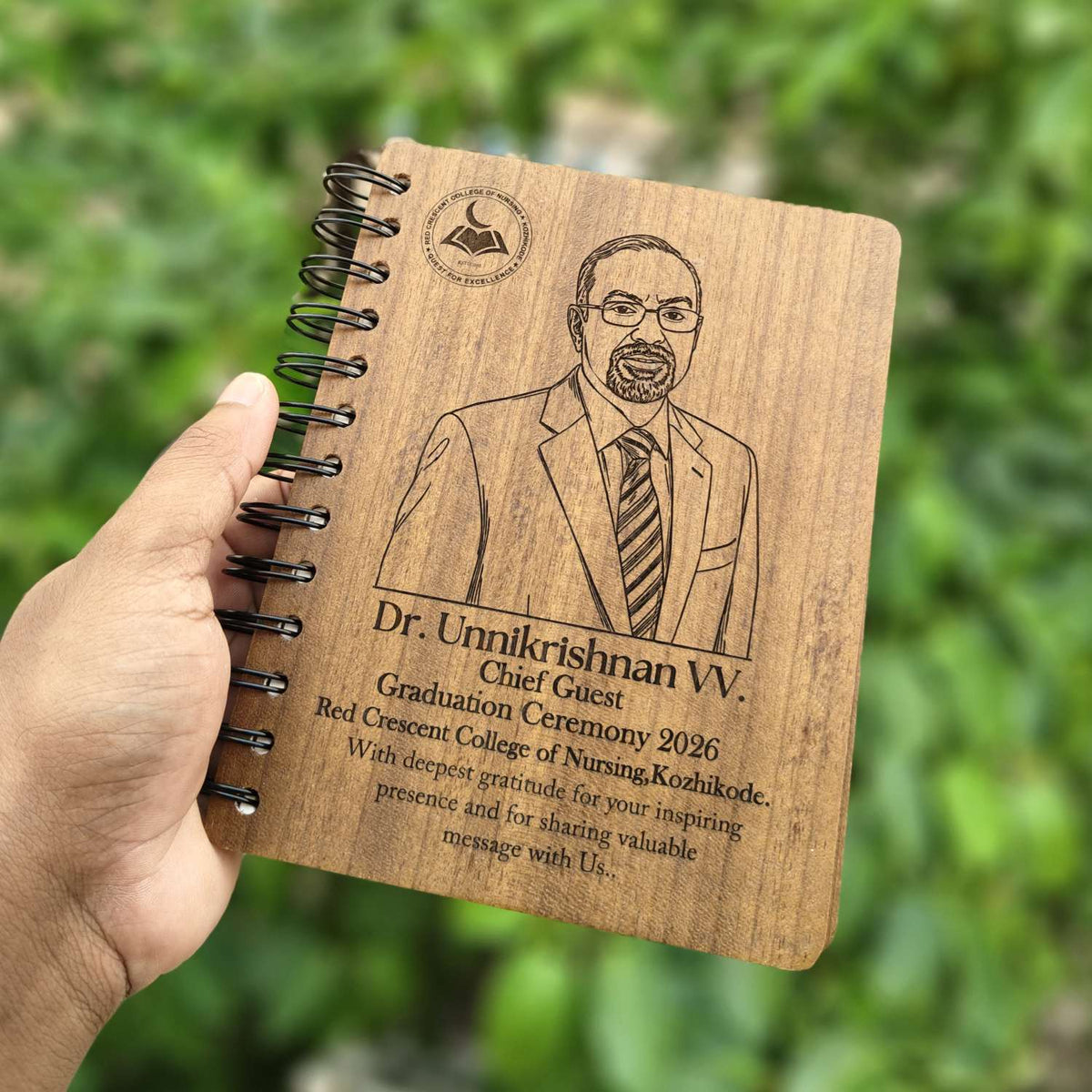 Customize your own wooden notebook