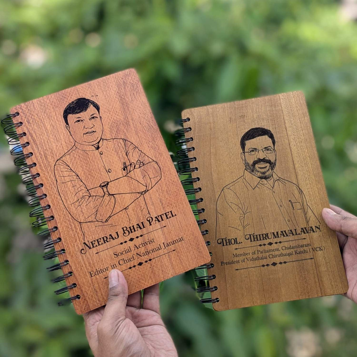 Customize your own wooden notebook