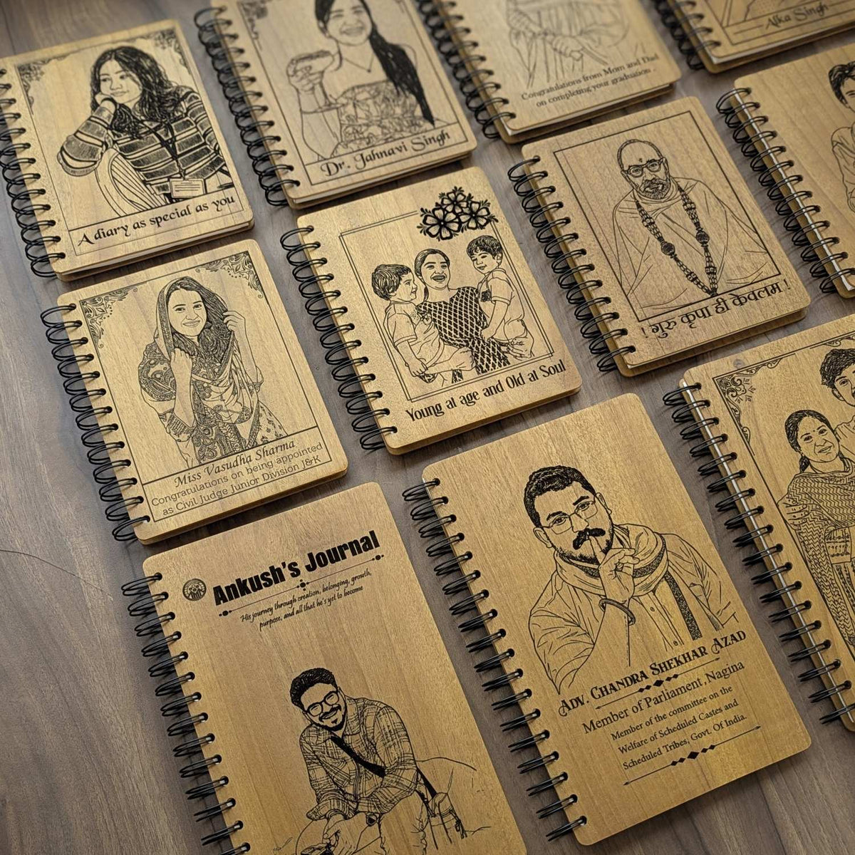 Customize your own wooden notebook