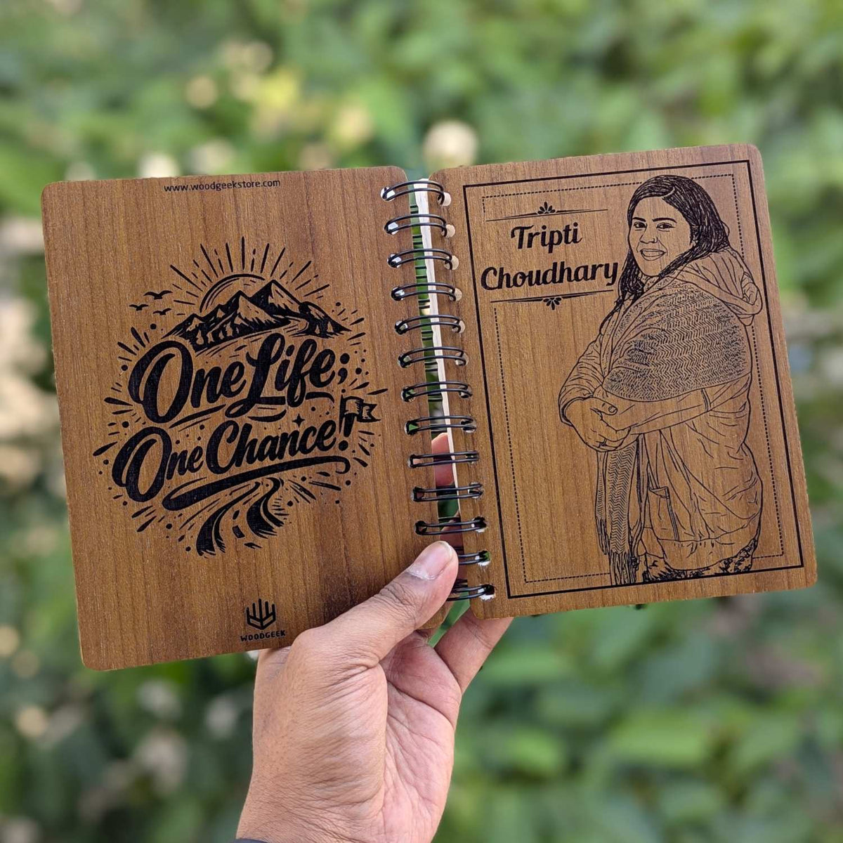 Customize your own wooden notebook