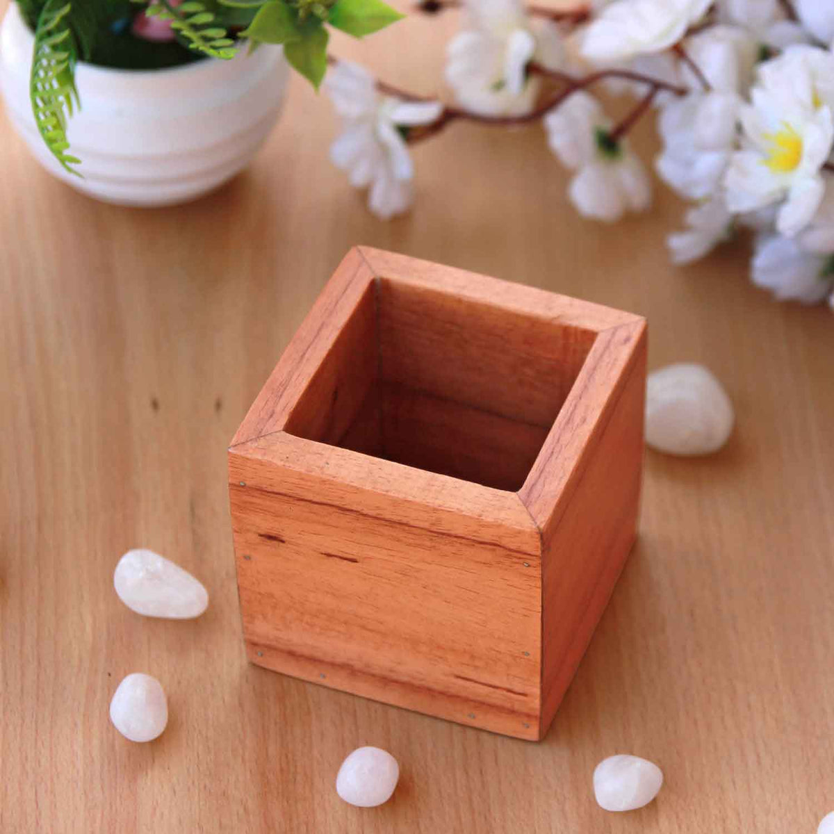 Wooden Desk Pen Stand &amp; Organizer | Personalized Corporate Gift