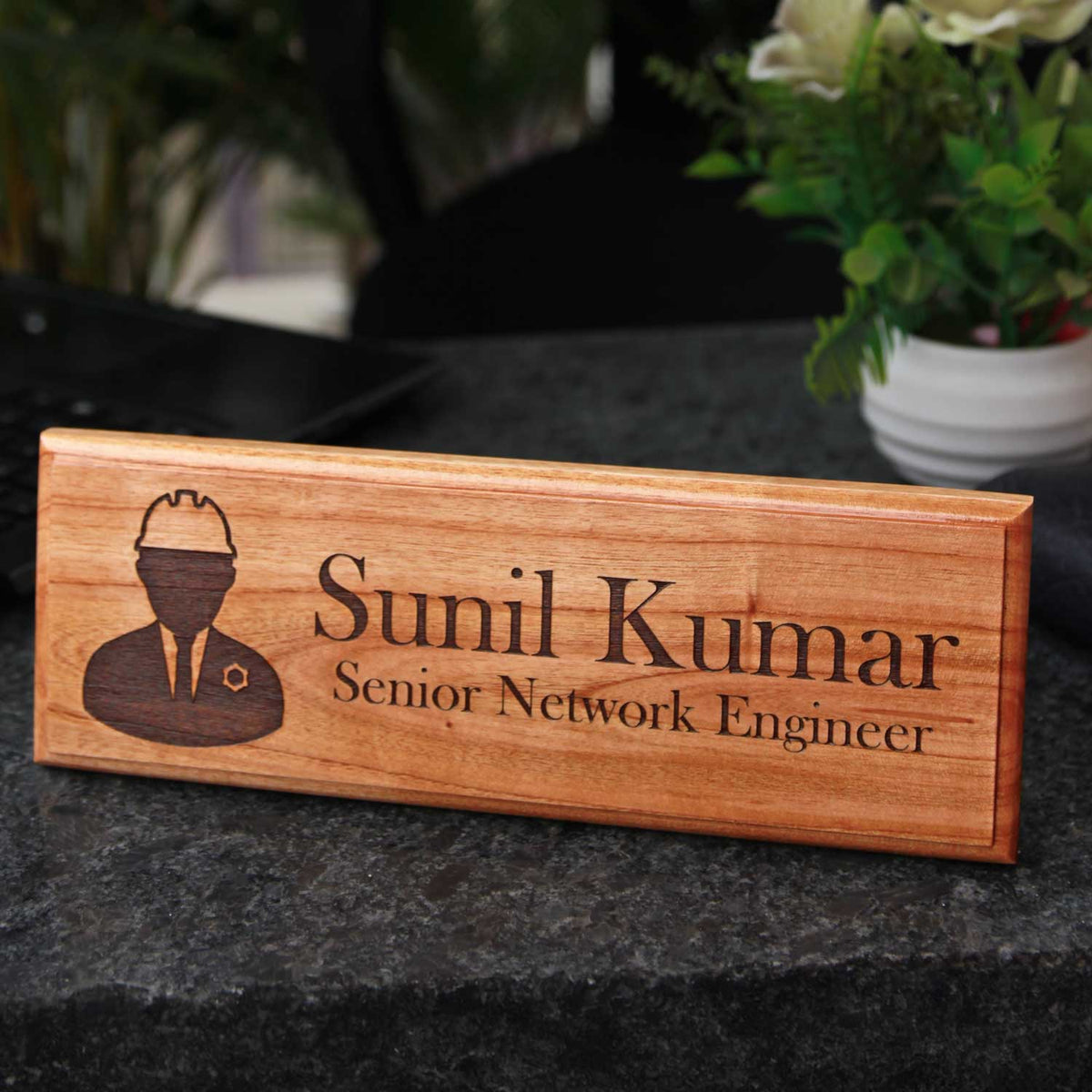 Customize Your Own Wooden Desk Nameplate