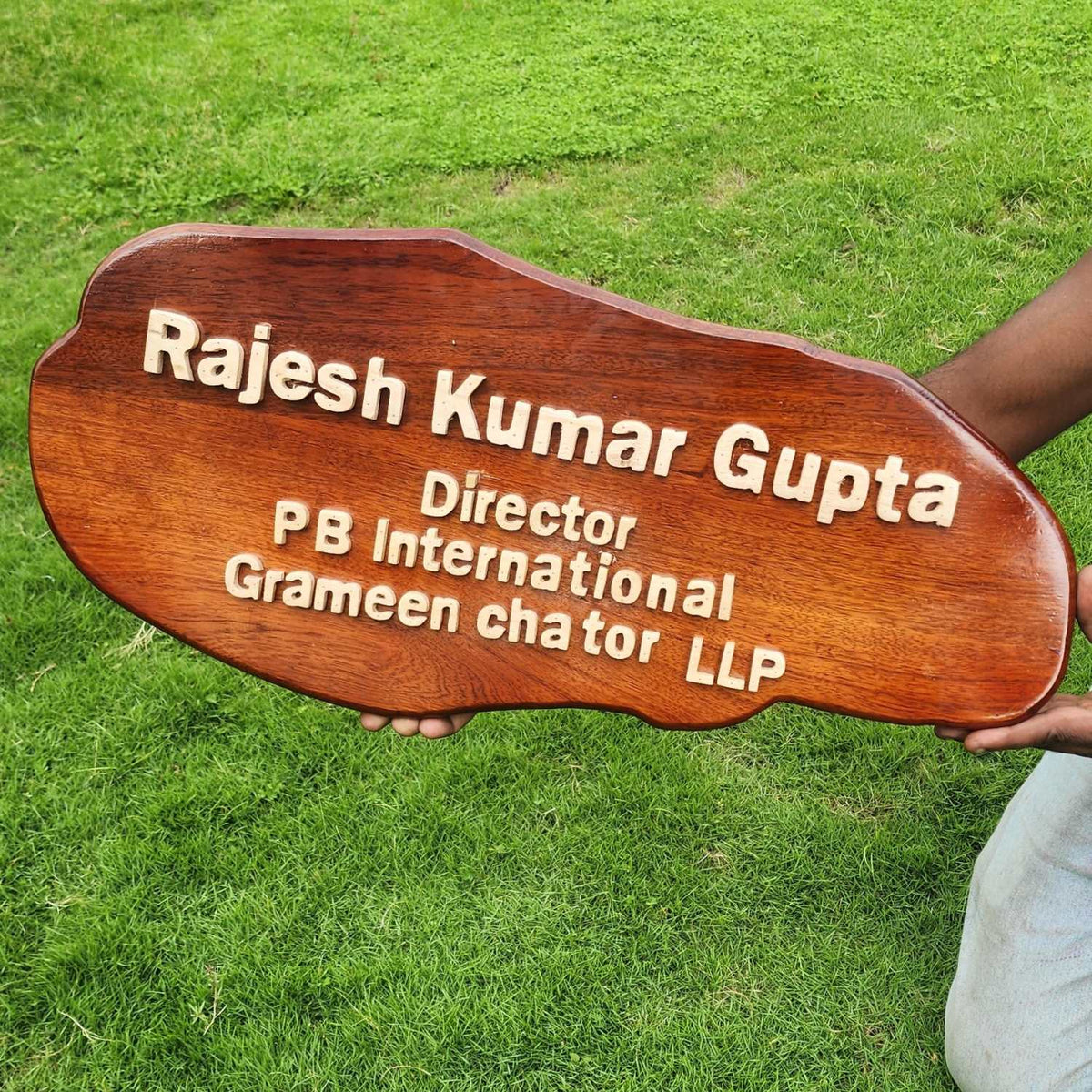 Carved Wood Nameplate For Home With 3d Wood Letters