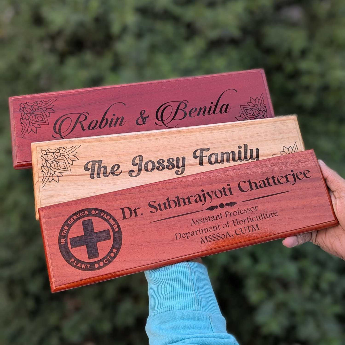 Customize Your Own Wooden Desk Nameplate