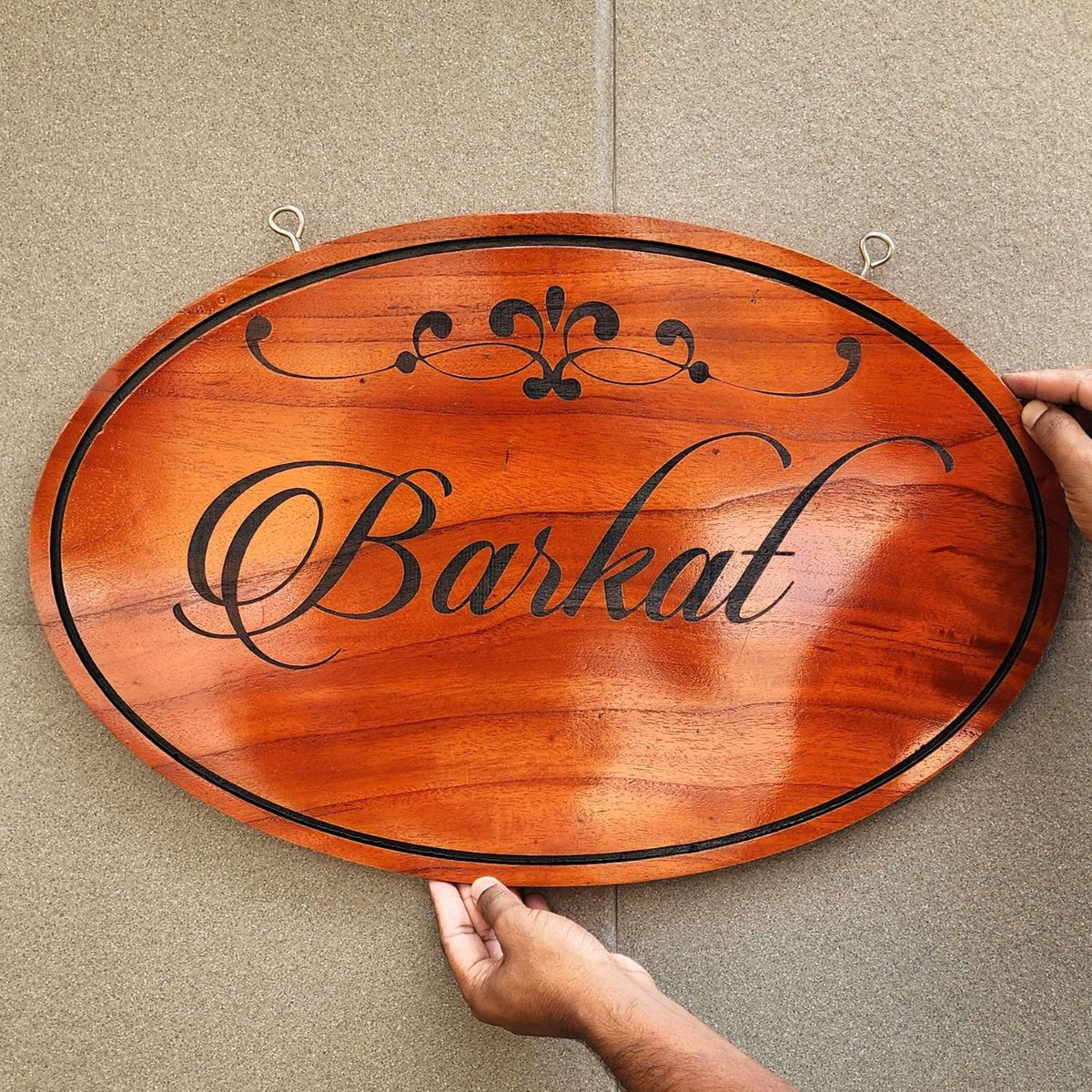 Customize Your Own Hanging Wooden Sign - Oval