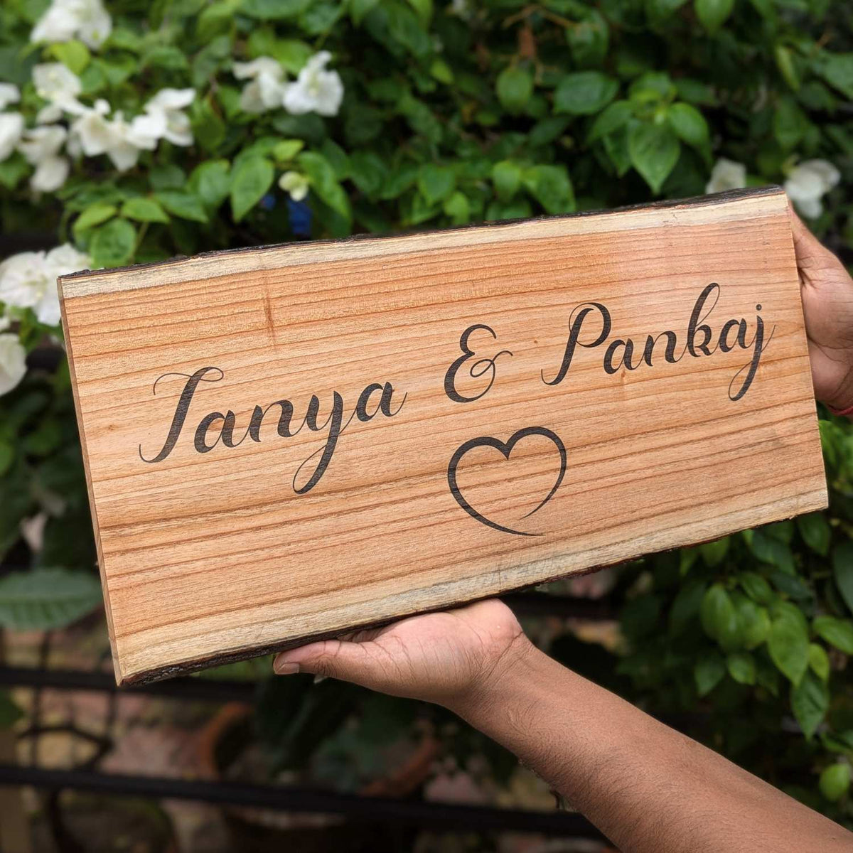 Rustic Rectangular Large Natural Wood Sign For Home | Custom Engraved