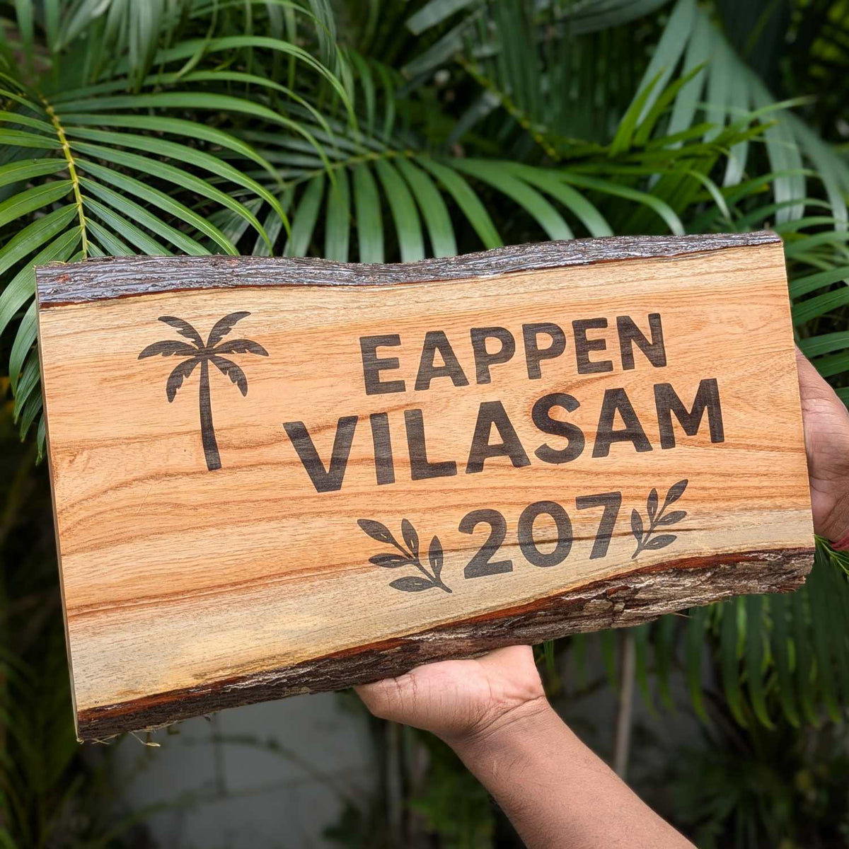 Rustic Rectangular Large Natural Wood Sign For Home | Custom Engraved