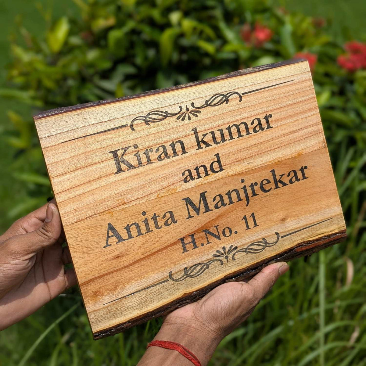 Rustic Rectangular Large Natural Wood Sign For Home | Custom Engraved