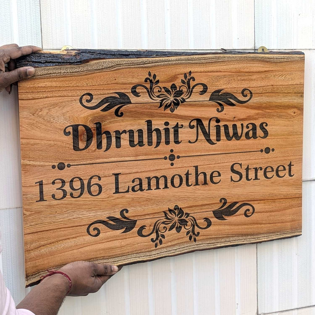 Rustic Rectangular Large Natural Wood Sign For Home | Custom Engraved