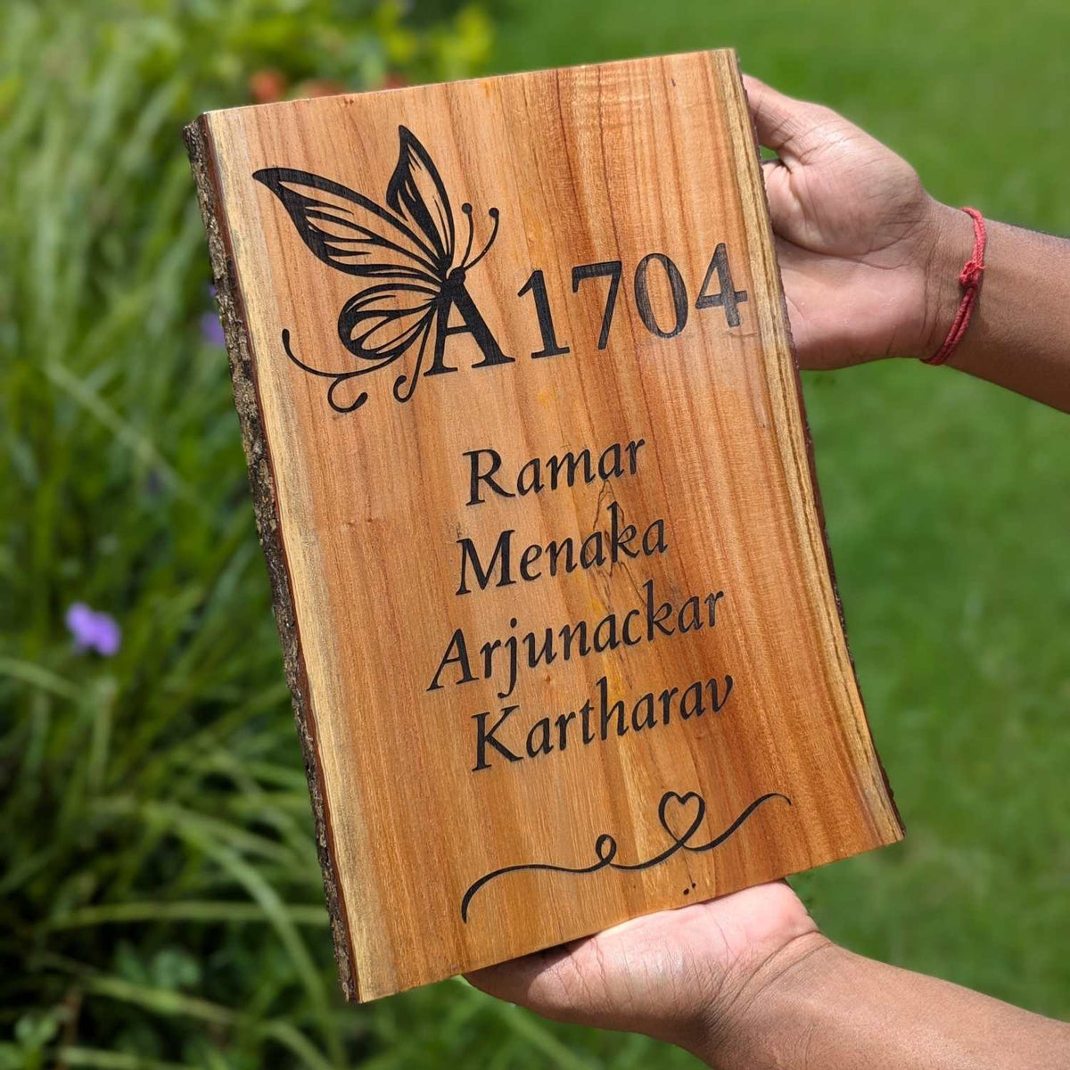 Rustic Rectangular Large Natural Wood Sign For Home | Custom Engraved