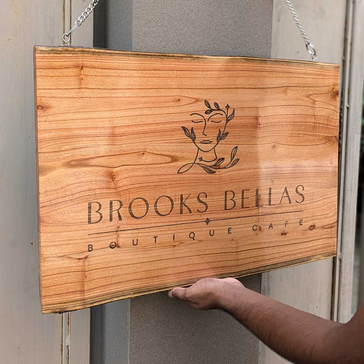 Rustic Rectangular Large Natural Wood Sign For Home | Custom Engraved