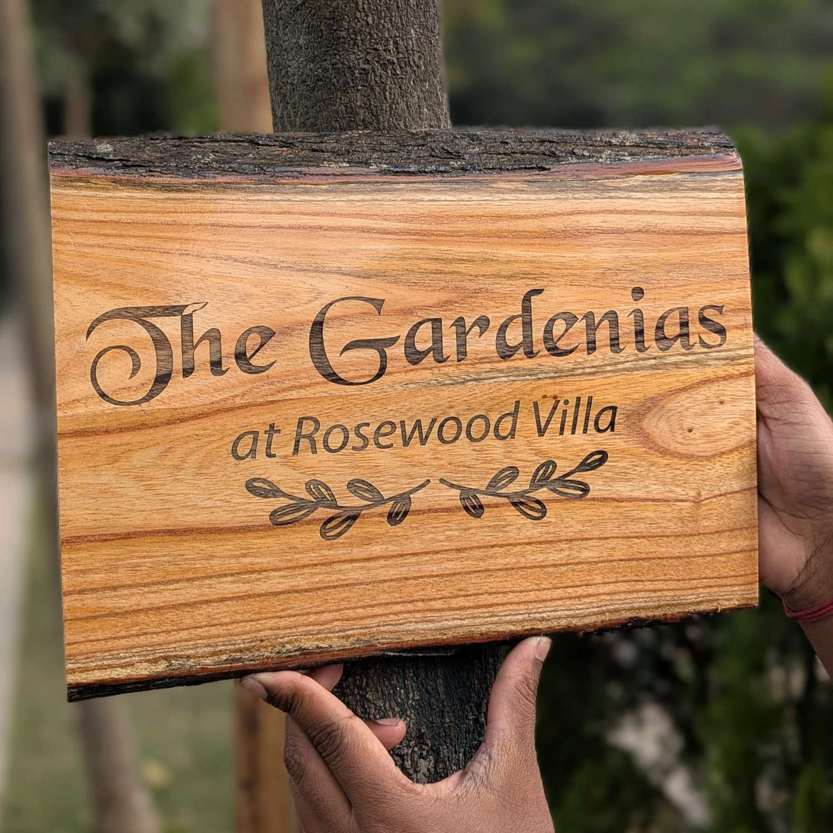 Rustic Rectangular Large Natural Wood Sign For Home | Custom Engraved