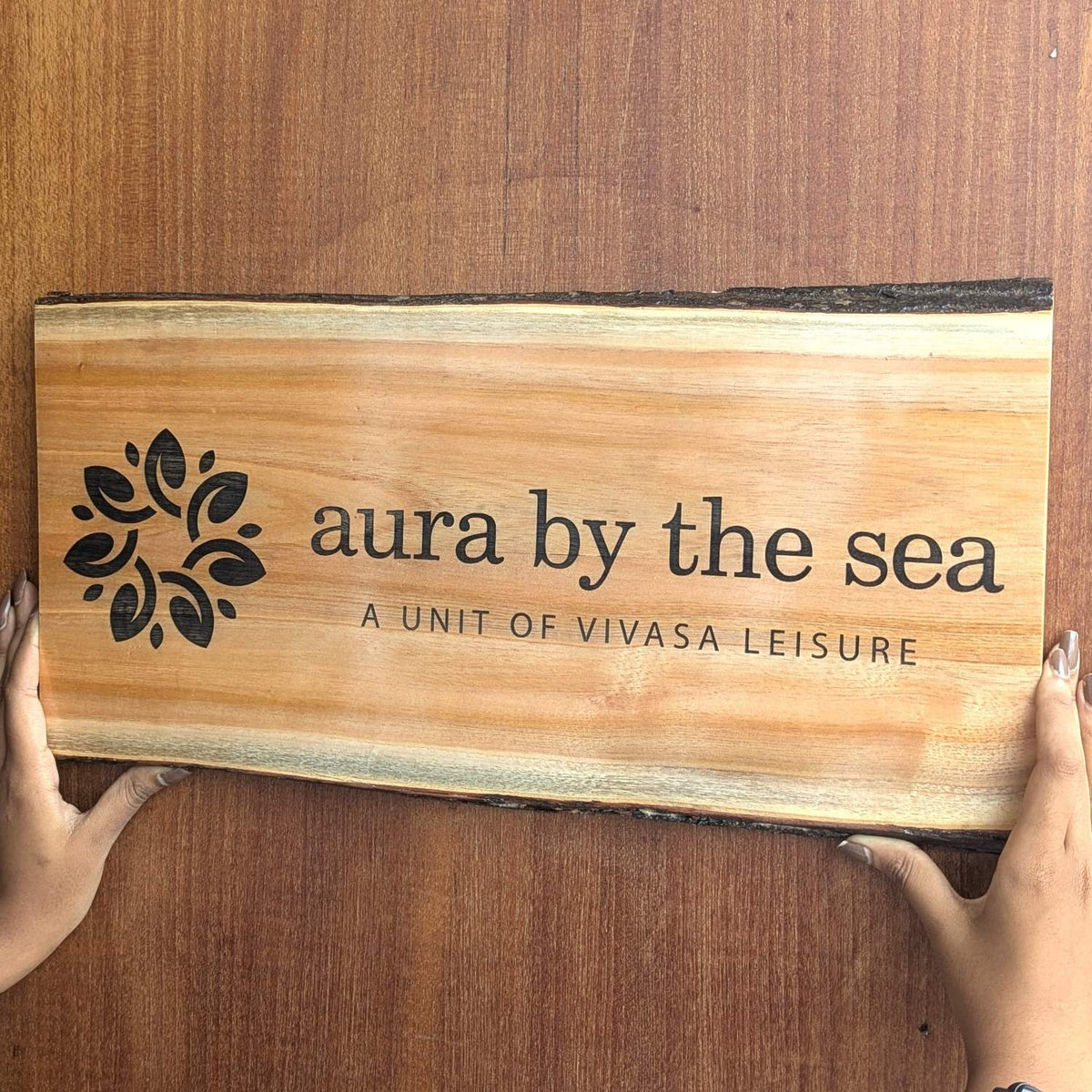 Rustic Rectangular Large Natural Wood Sign For Home | Custom Engraved