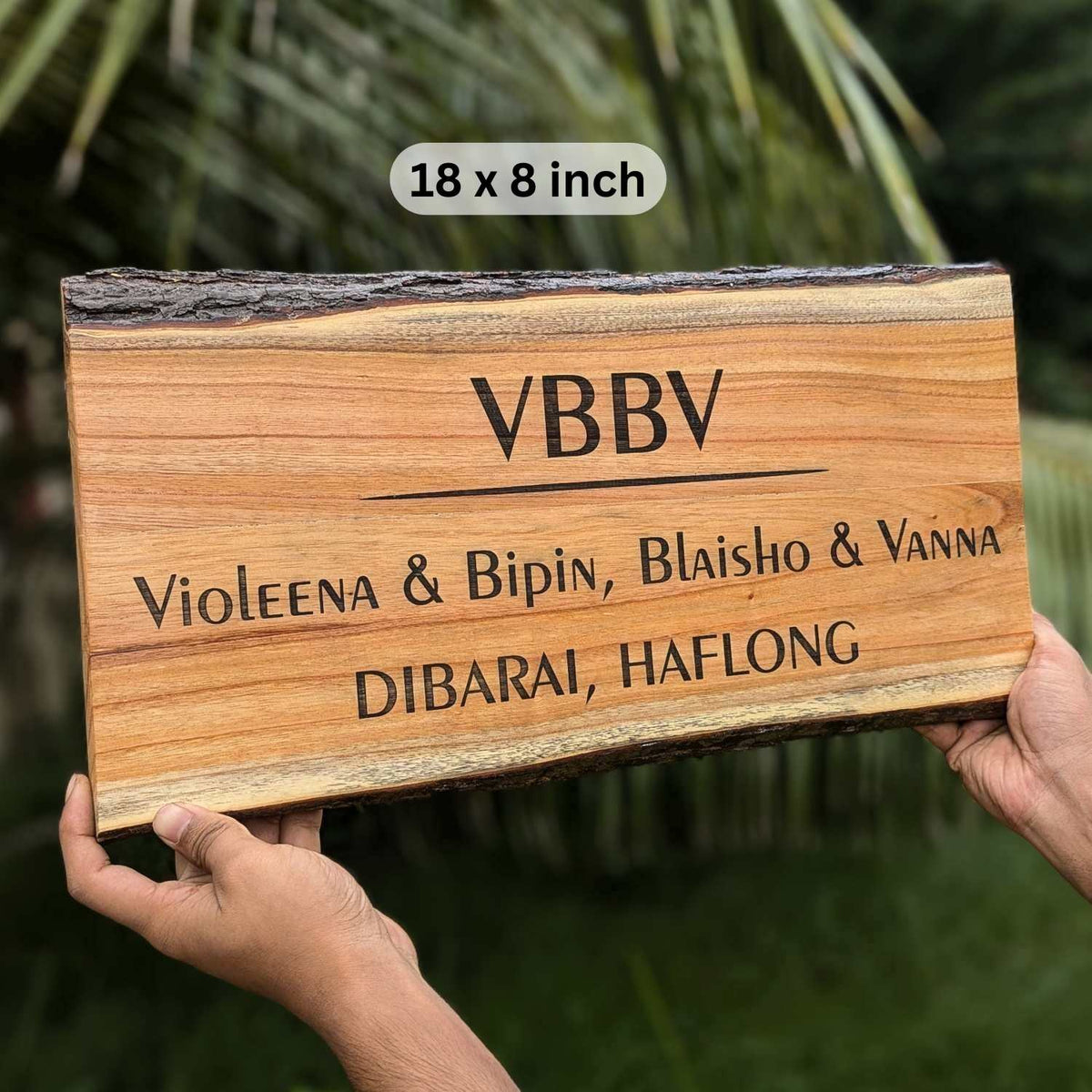 Rustic Rectangular Large Natural Wood Sign For Home | Custom Engraved