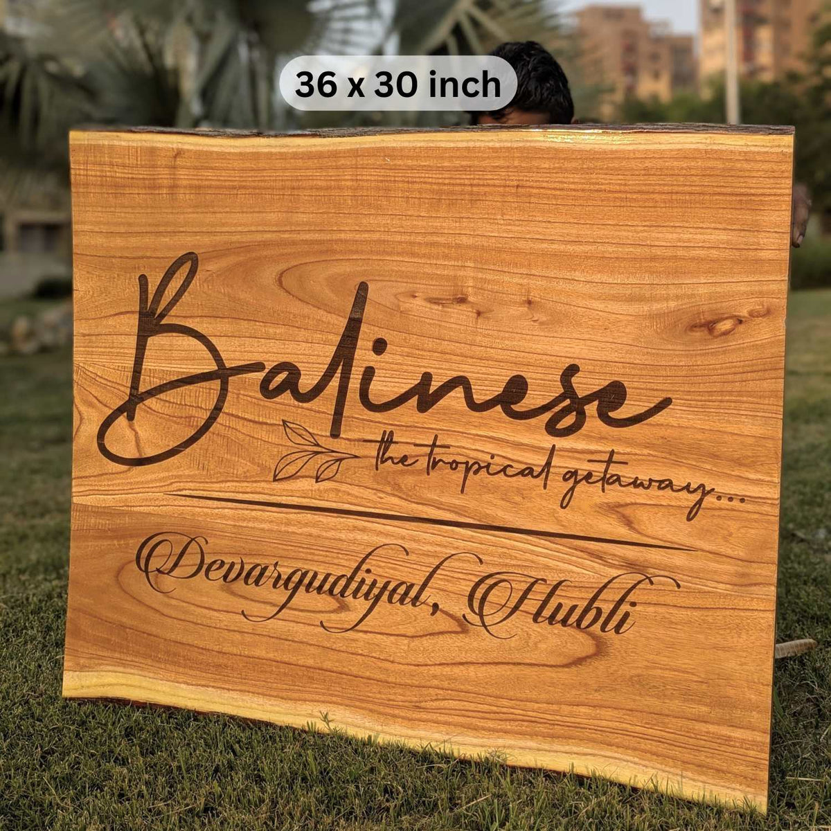 Rustic Rectangular Large Natural Wood Sign For Home | Custom Engraved