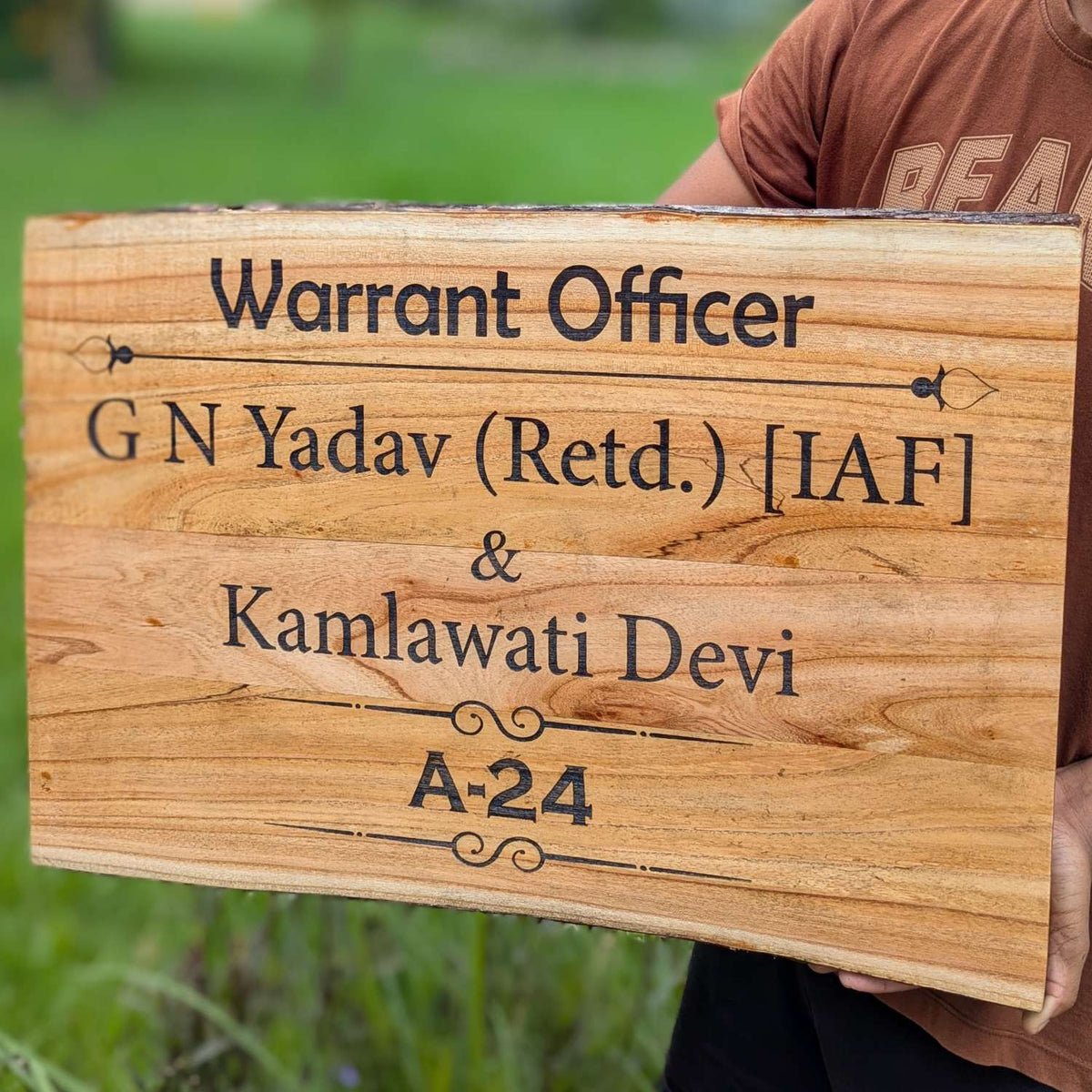 Rustic Rectangular Large Natural Wood Sign For Home | Custom Engraved