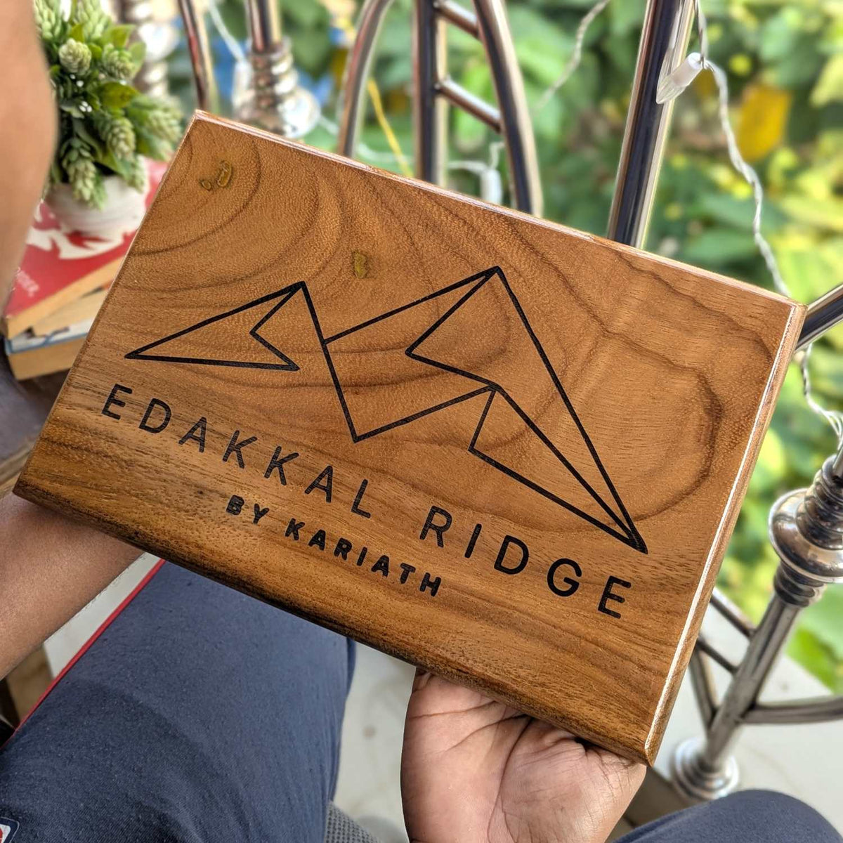 Luxury Teak Wood Engraved Wooden House Nameplate Designed for Premium Homes