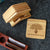 Office Coasters With Company Logo - Wooden Coaster Set With Holder