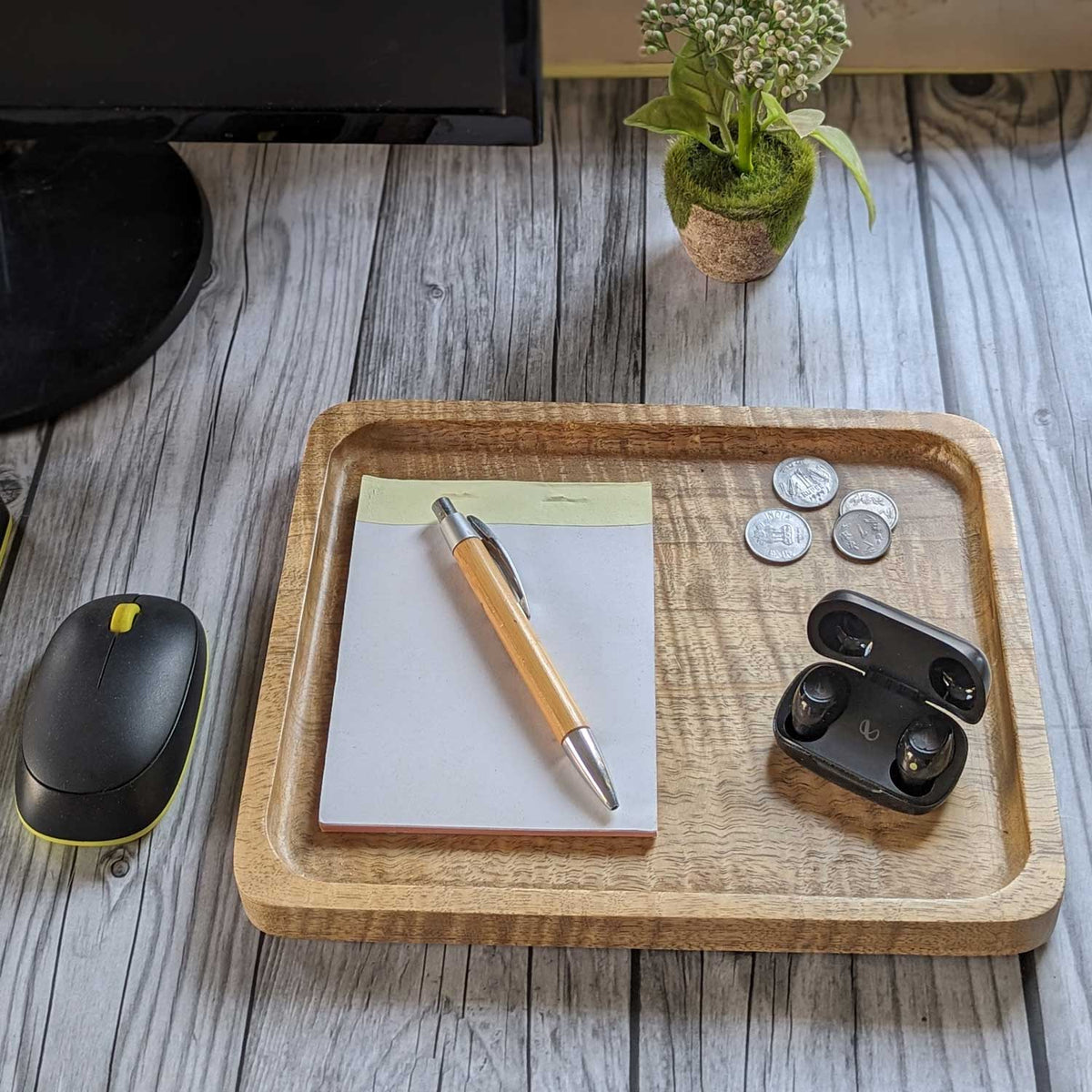 Woodgeek Large Desk Tray | Wooden Desk Tray