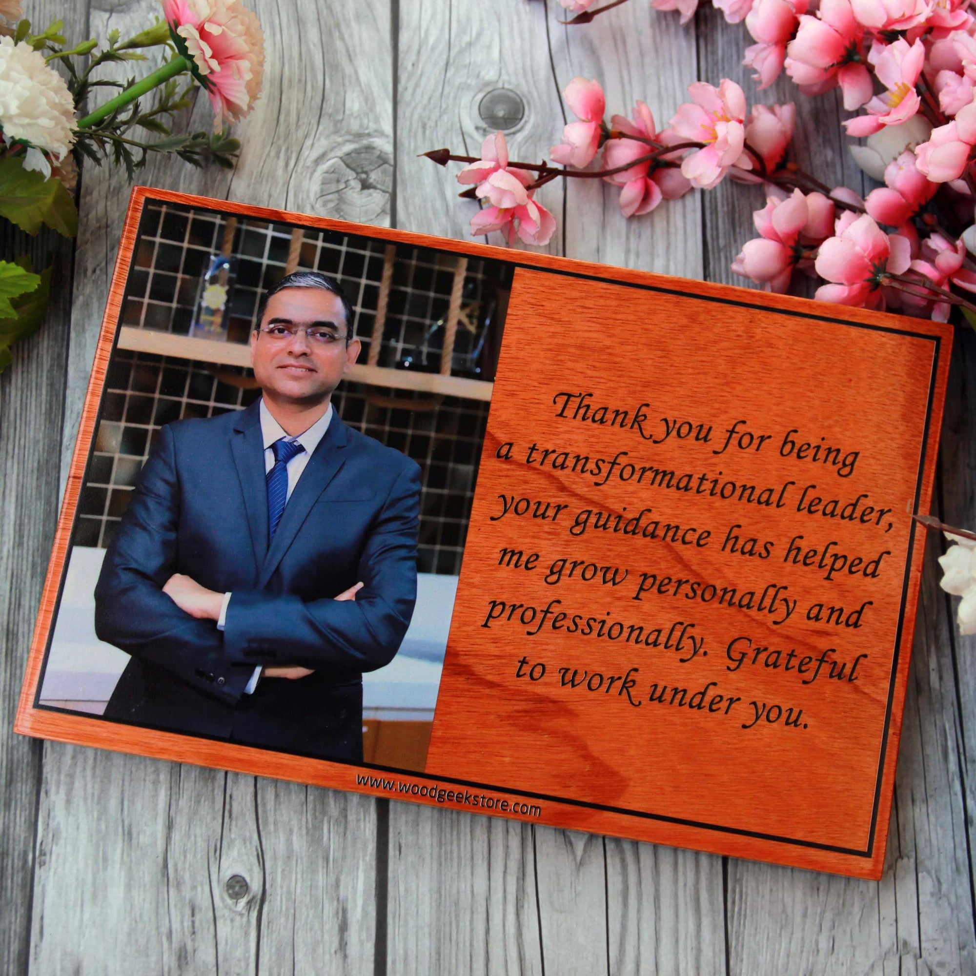 Personalized Photo Gift For Mentor & Boss | Photo Print On Wood