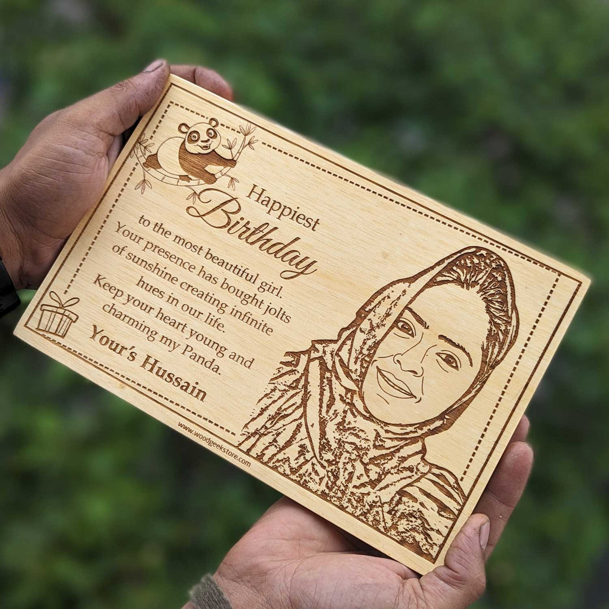 Happy Birthday Custom Engraved Wooden Poster