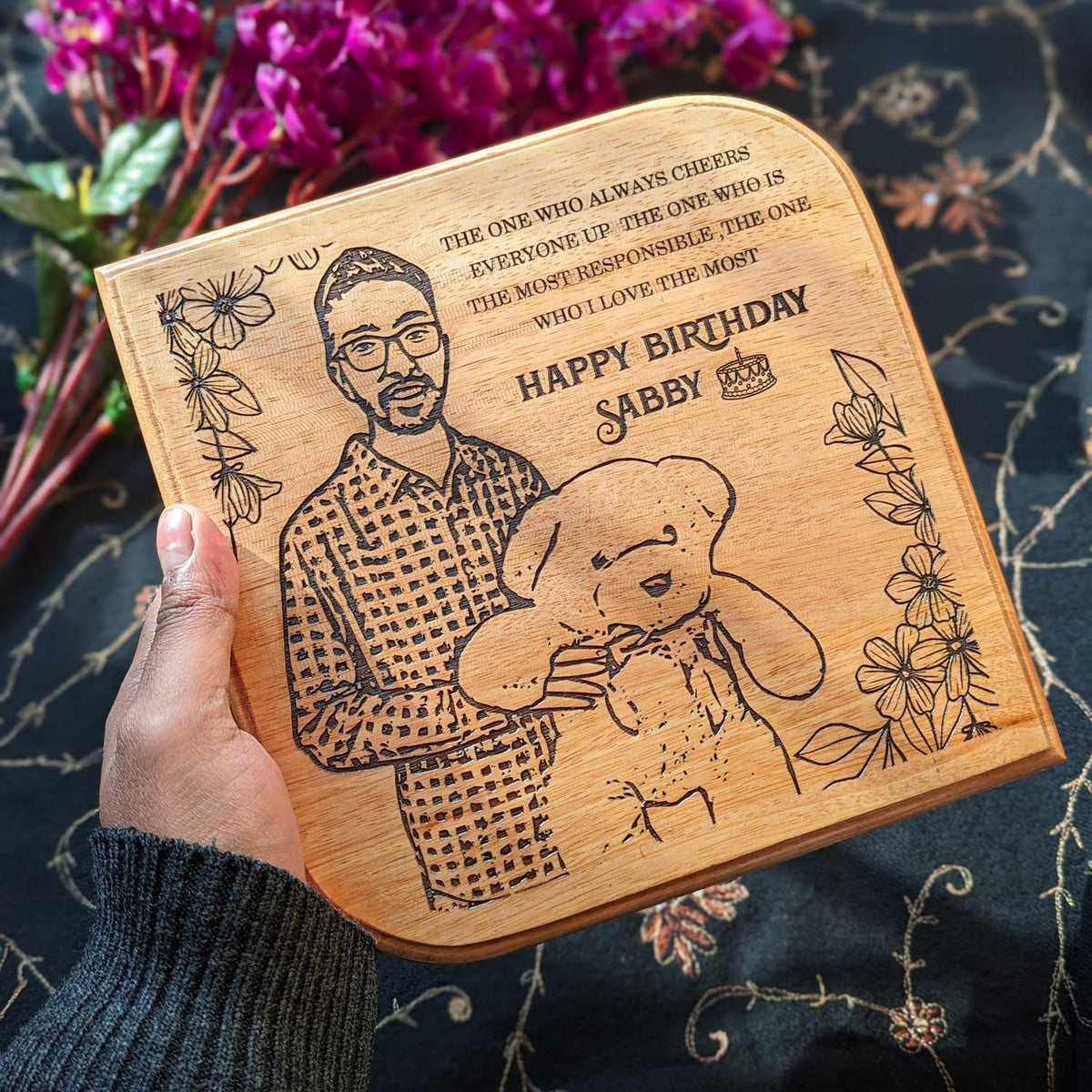 Engraved Wood Plaque For Friend&#39;s Birthday | Personalized Best Friend Gift