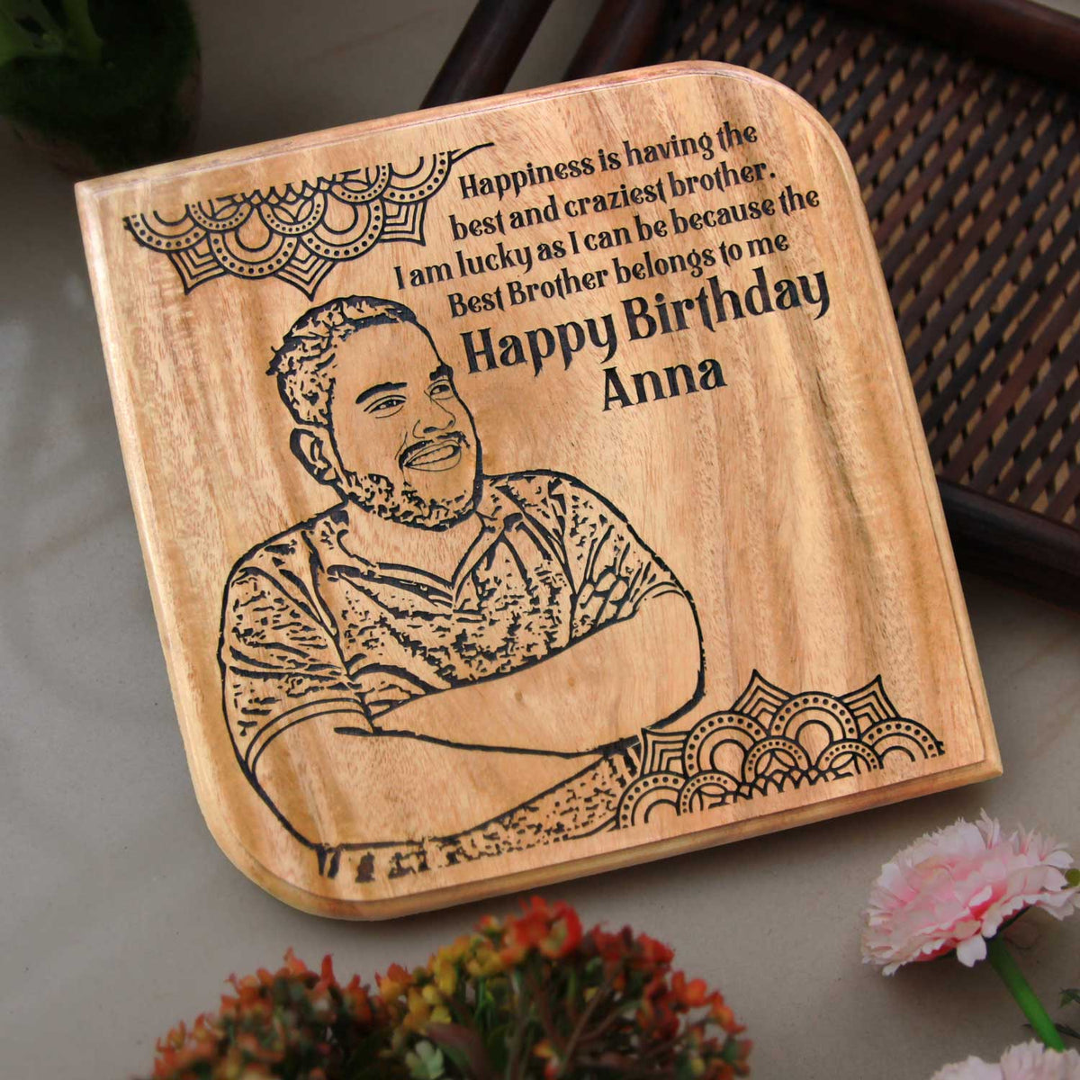 Engraved Wood Plaque For Friend&#39;s Birthday | Personalized Best Friend Gift