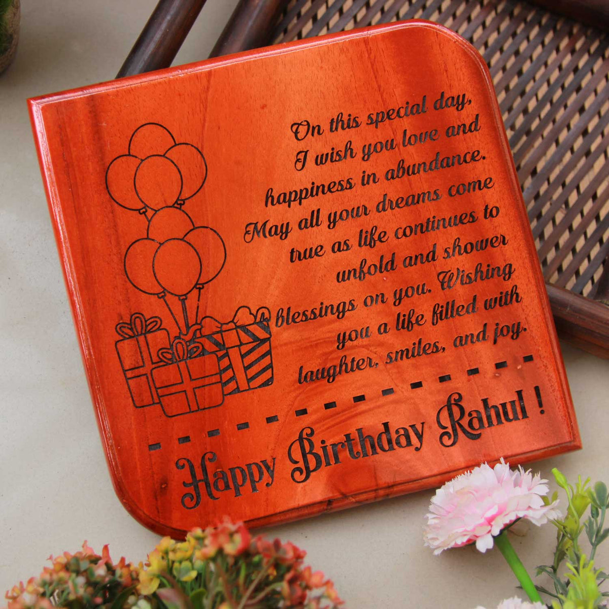 Engraved Wood Plaque For Friend&#39;s Birthday | Personalized Best Friend Gift