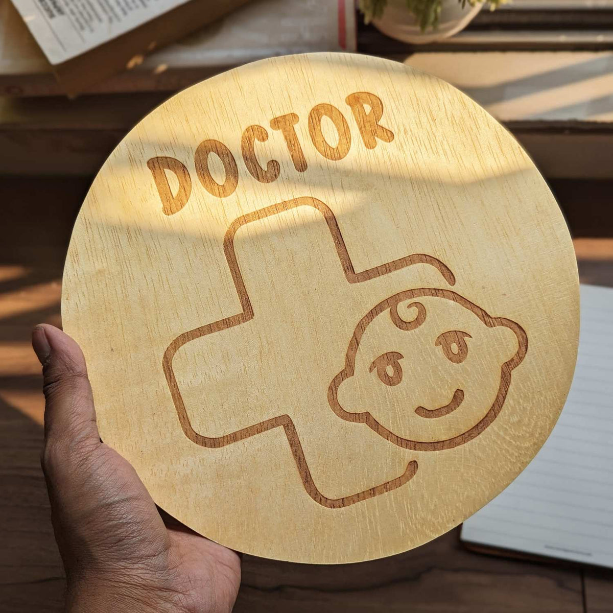 Logo Engraved Wooden Frame for Office