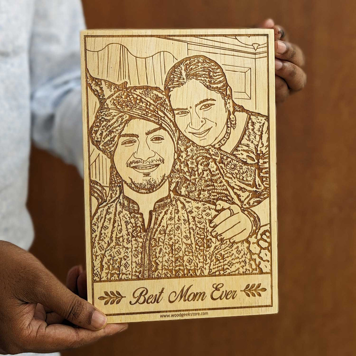 Birthday Gift For Mom | Custom Engraved Best Mom Wooden Frame