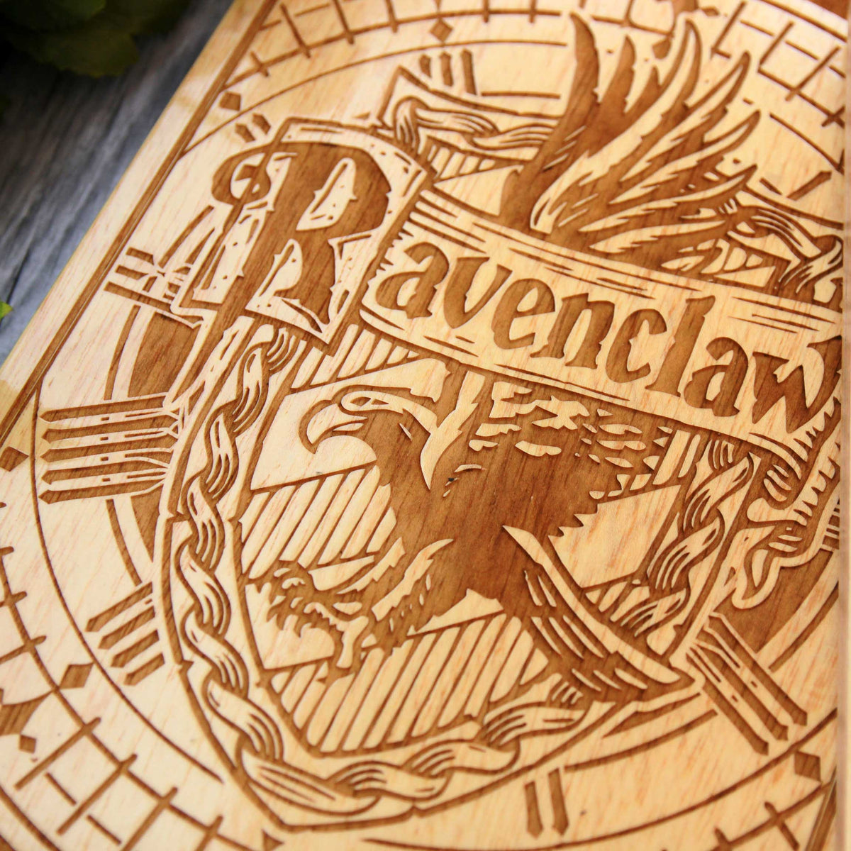 Hogwarts House Logos Carved Wooden Poster