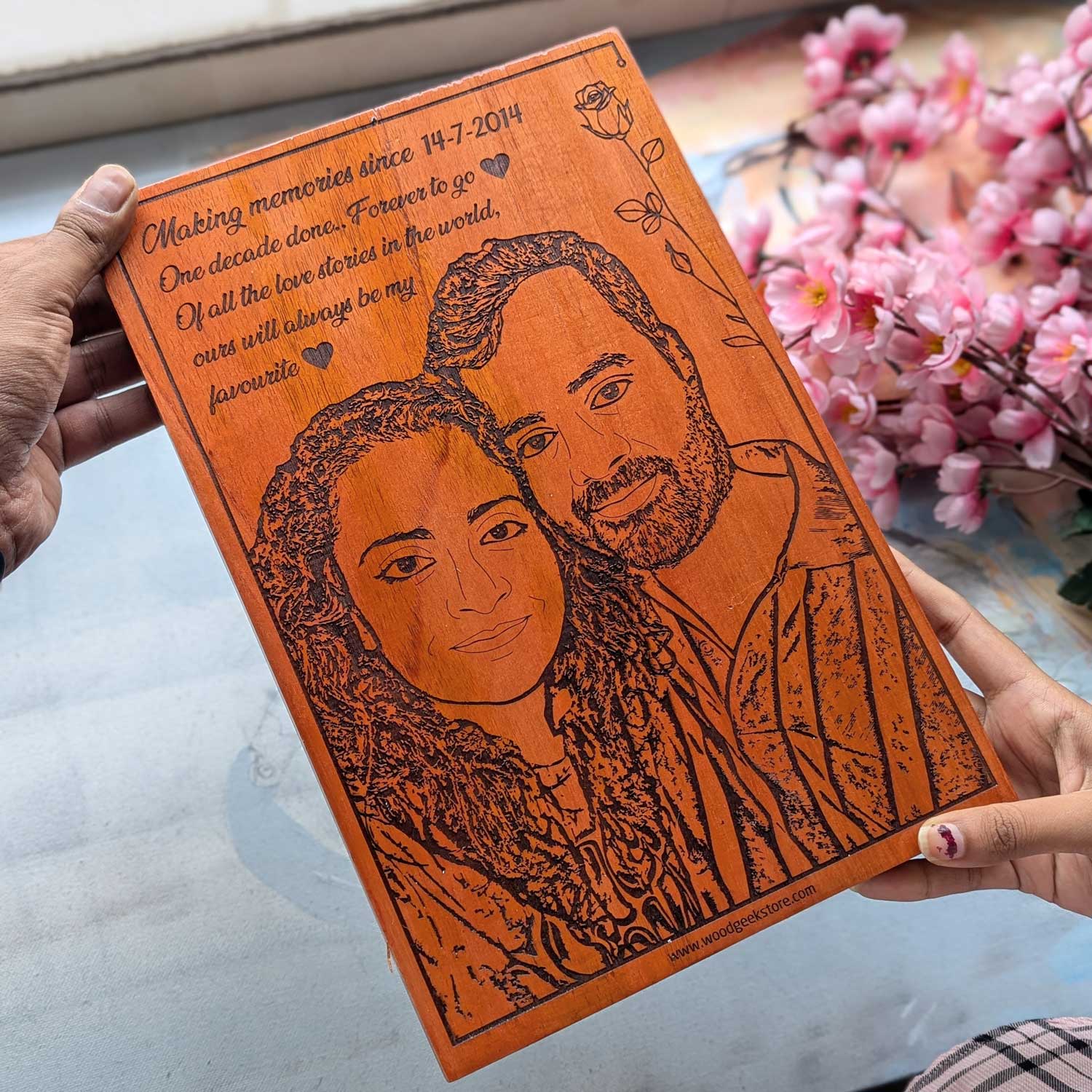 Making Memories Engraved Wooden Anniversary Frame