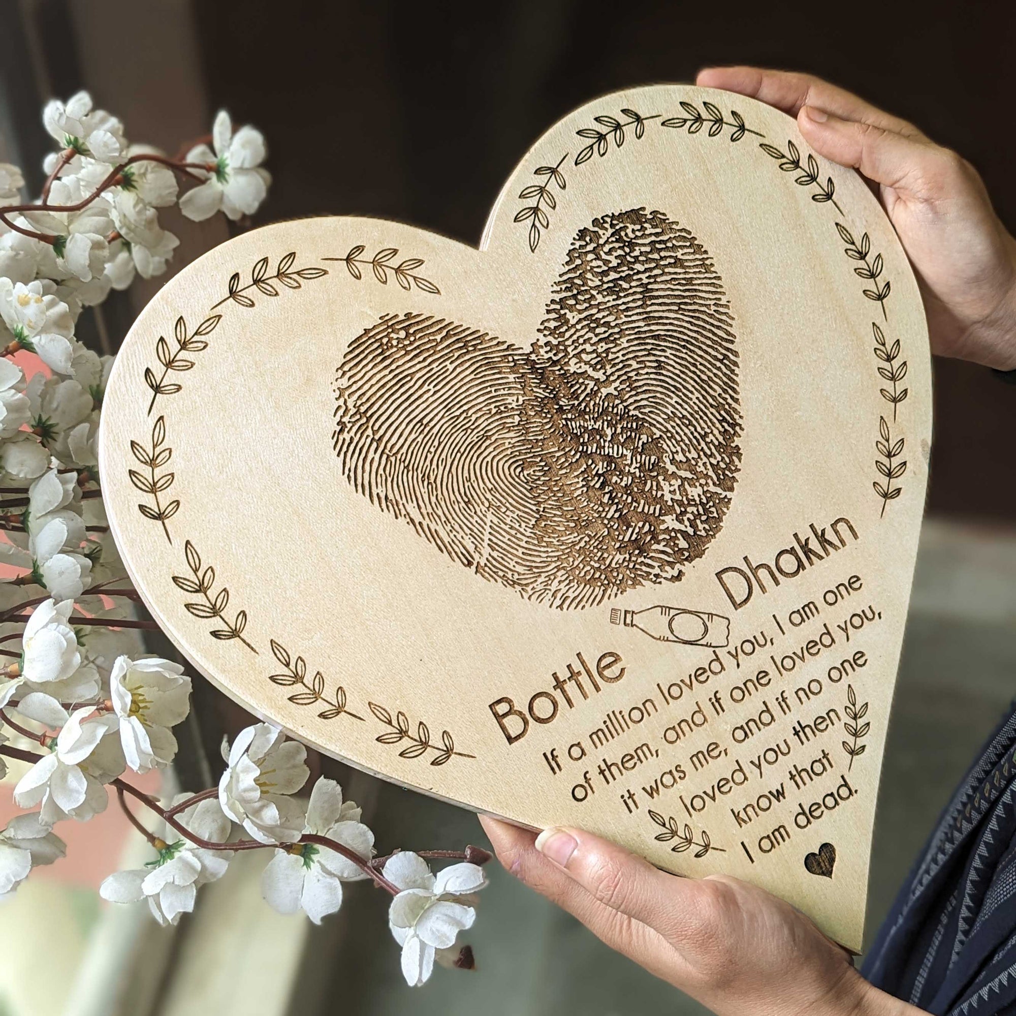 Soulmates Custom Engraved Wooden Frame