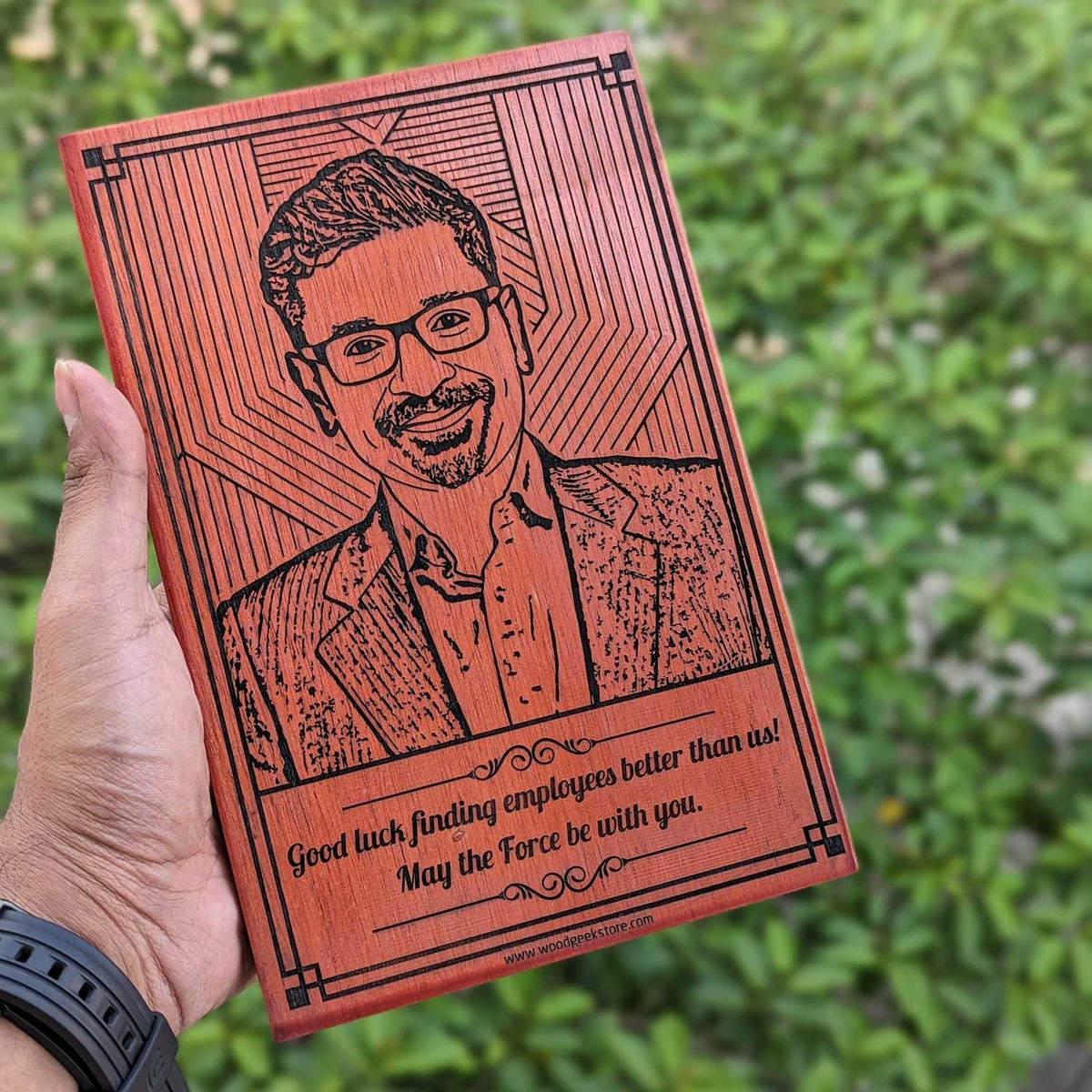 Farewell Custom Engraved Wooden Frame