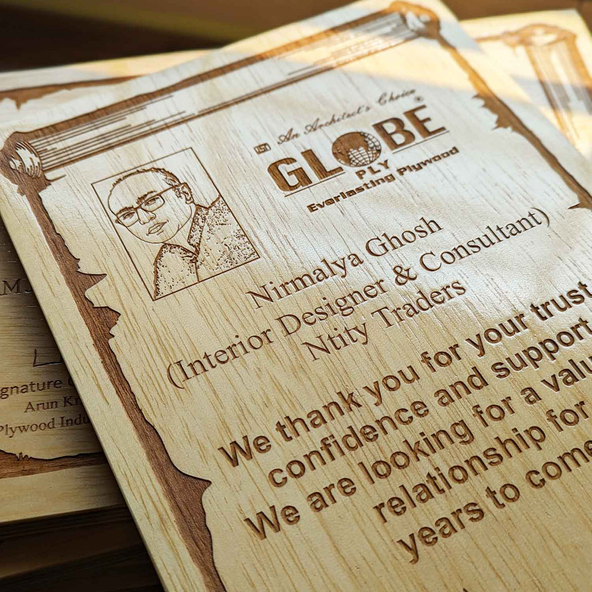 Wooden Certificate Of Dealership | Authorized Dealer Certificate