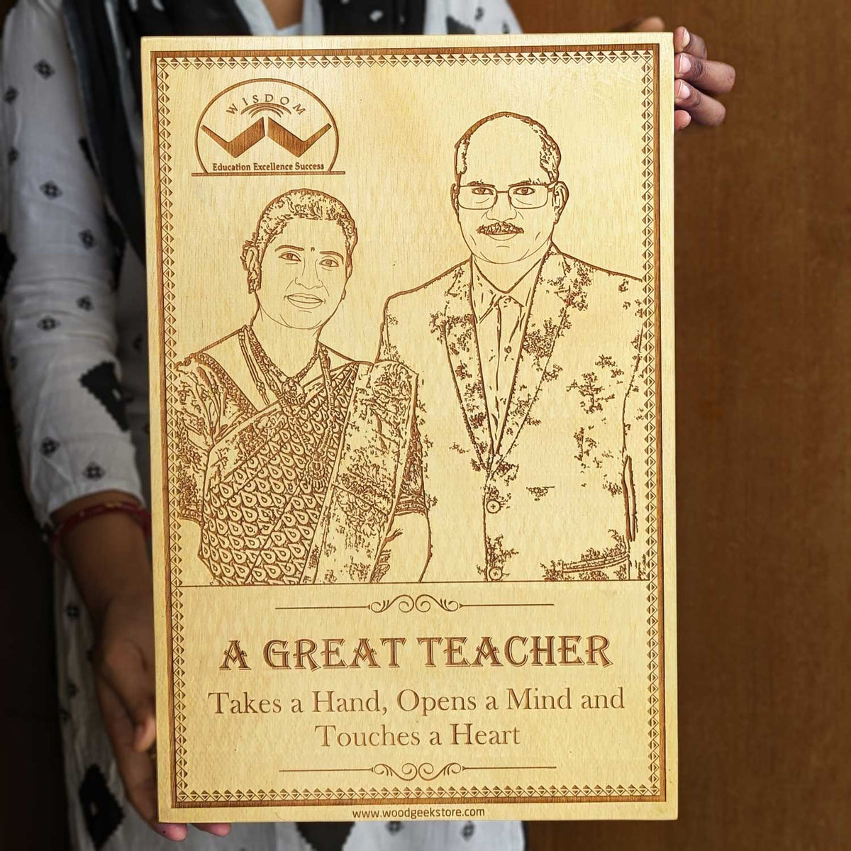 A Great Teacher Personalized Wooden Frame