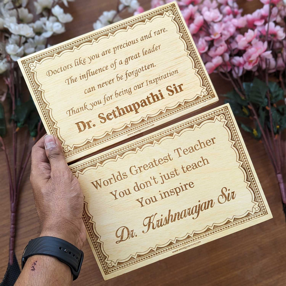 Thank You Gift Engraved Wooden Plaque | Personalized Appreciation for Mentor, Teacher, or Leader