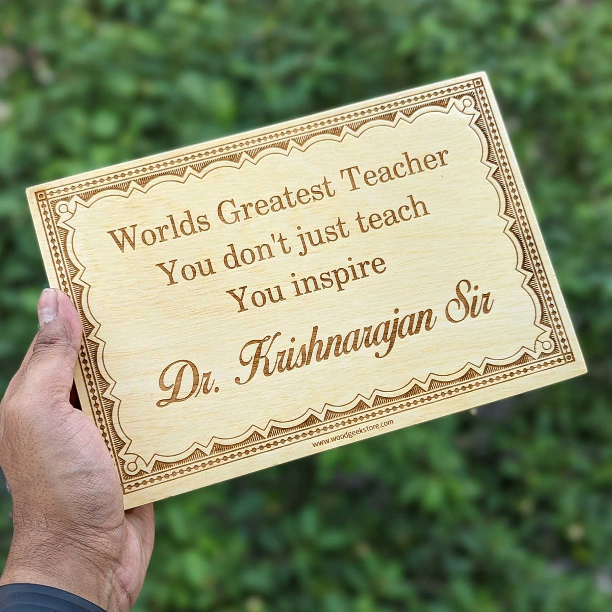 Thank You Gift Engraved Wooden Plaque | Personalized Appreciation for Mentor, Teacher, or Leader