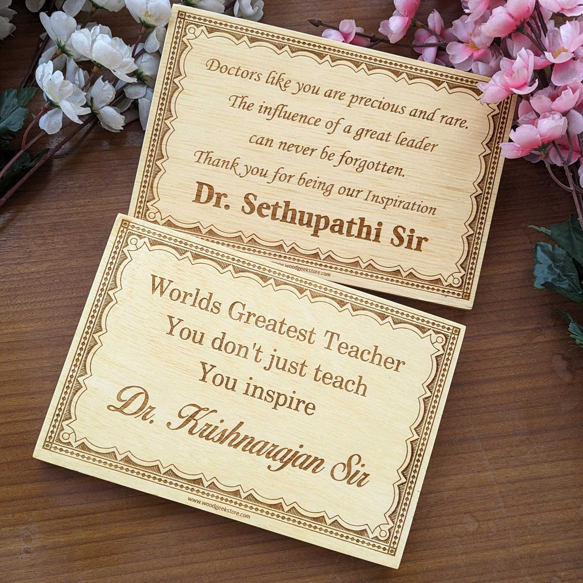 Thank You Gift Engraved Wooden Plaque | Personalized Appreciation for Mentor, Teacher, or Leader