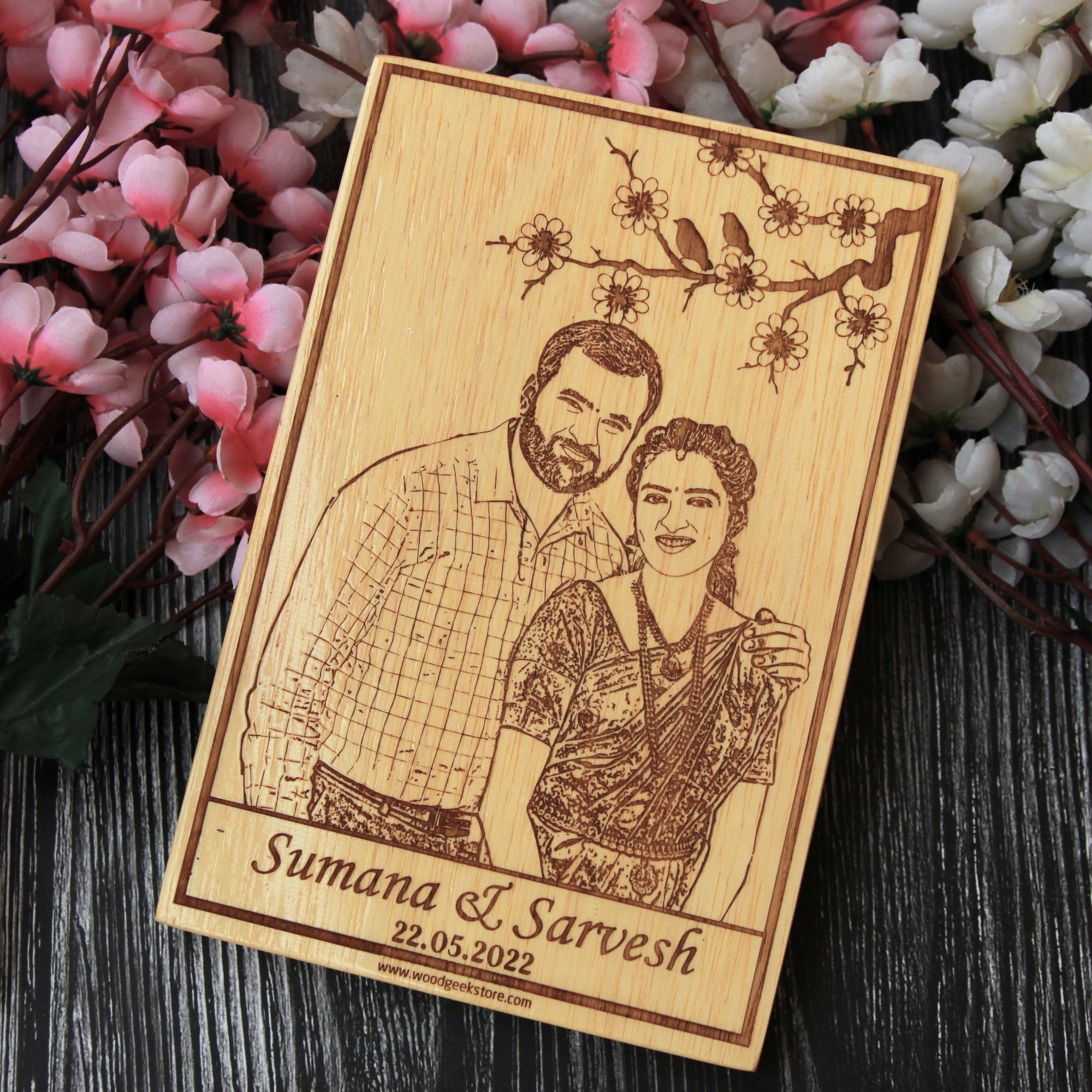 Create Your Own Carved Wooden Poster Engraved With A Photo And Quote - Woodgeek Store