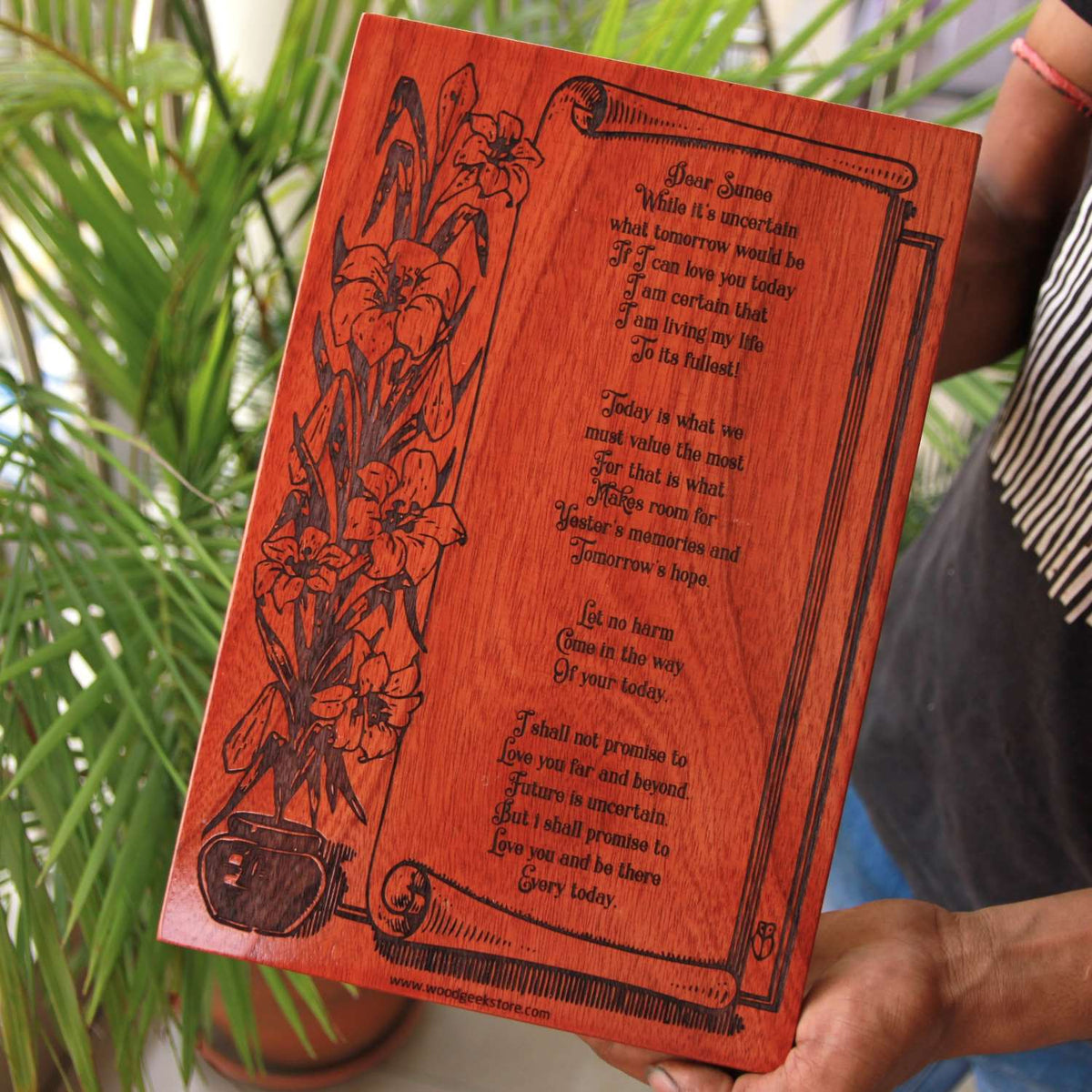 Love Letter For Boyfriend &amp; Girlfriend Engraved In Wood | Eternal Love Letter