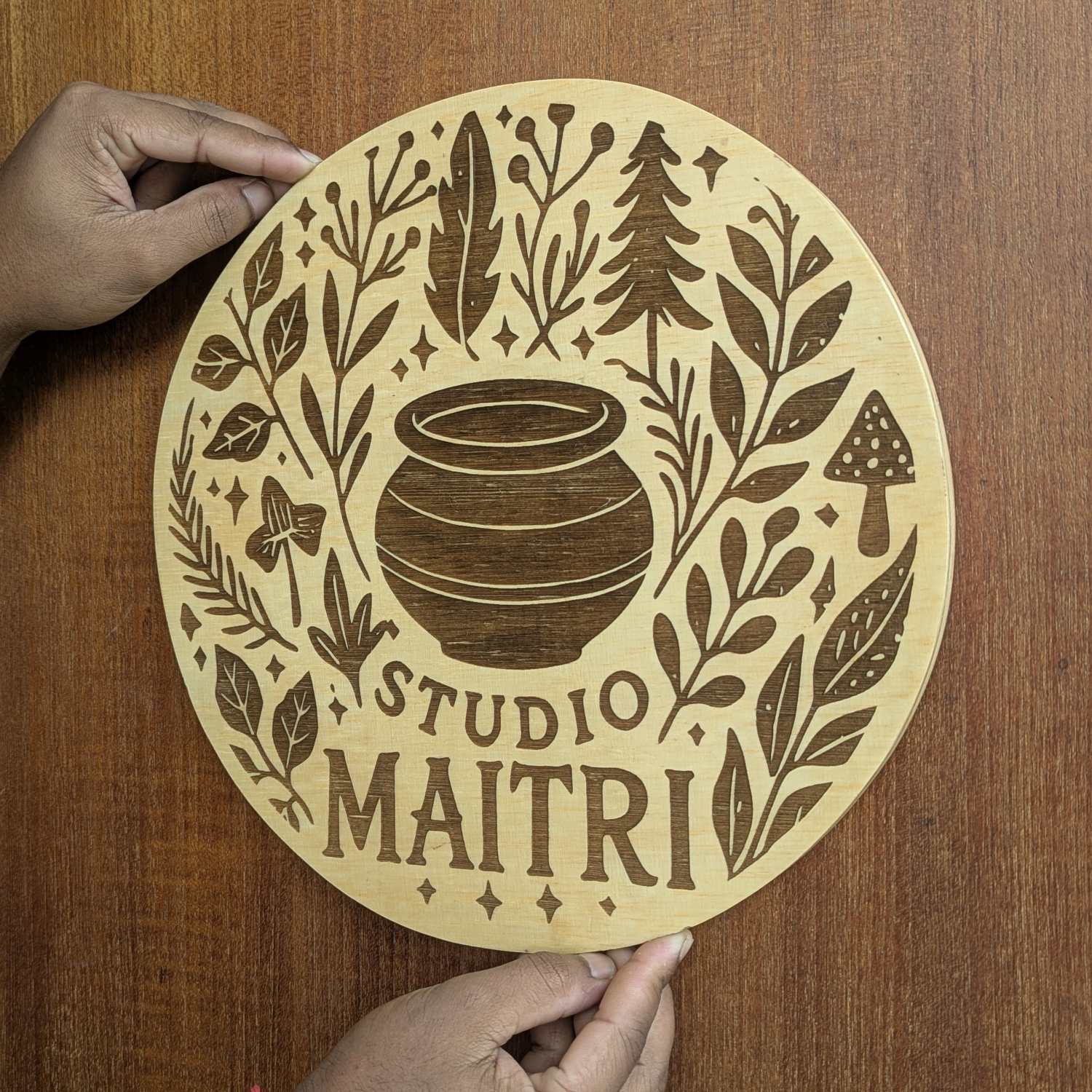 Custom Wooden Logo Signs for Business & Office Décor