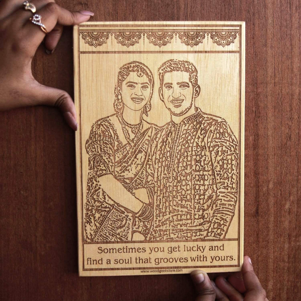 Get Lucky &amp; Find a Soul That Grooves With Yours – Engraved Wooden Frame