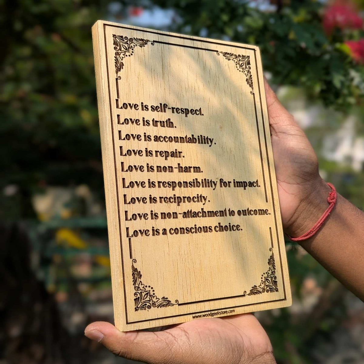 Love Promise Custom Engraved On Wood | Personalized Love Contract &amp; Anniversary Gift
