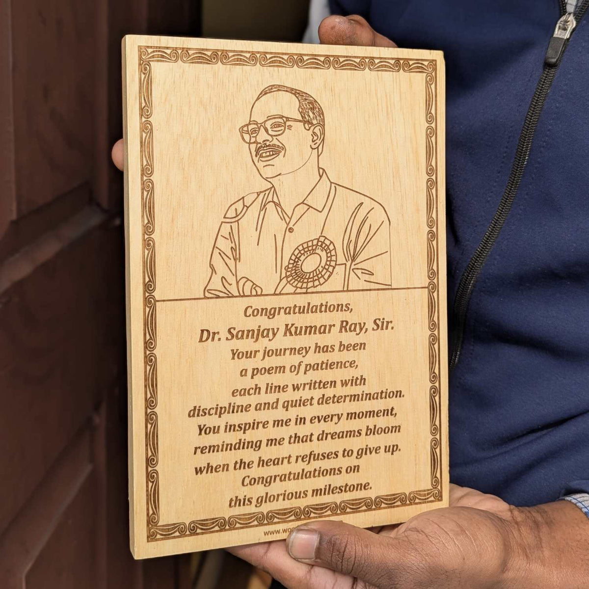 Wooden Engraved Photo for Mentor - Gifts for Boss