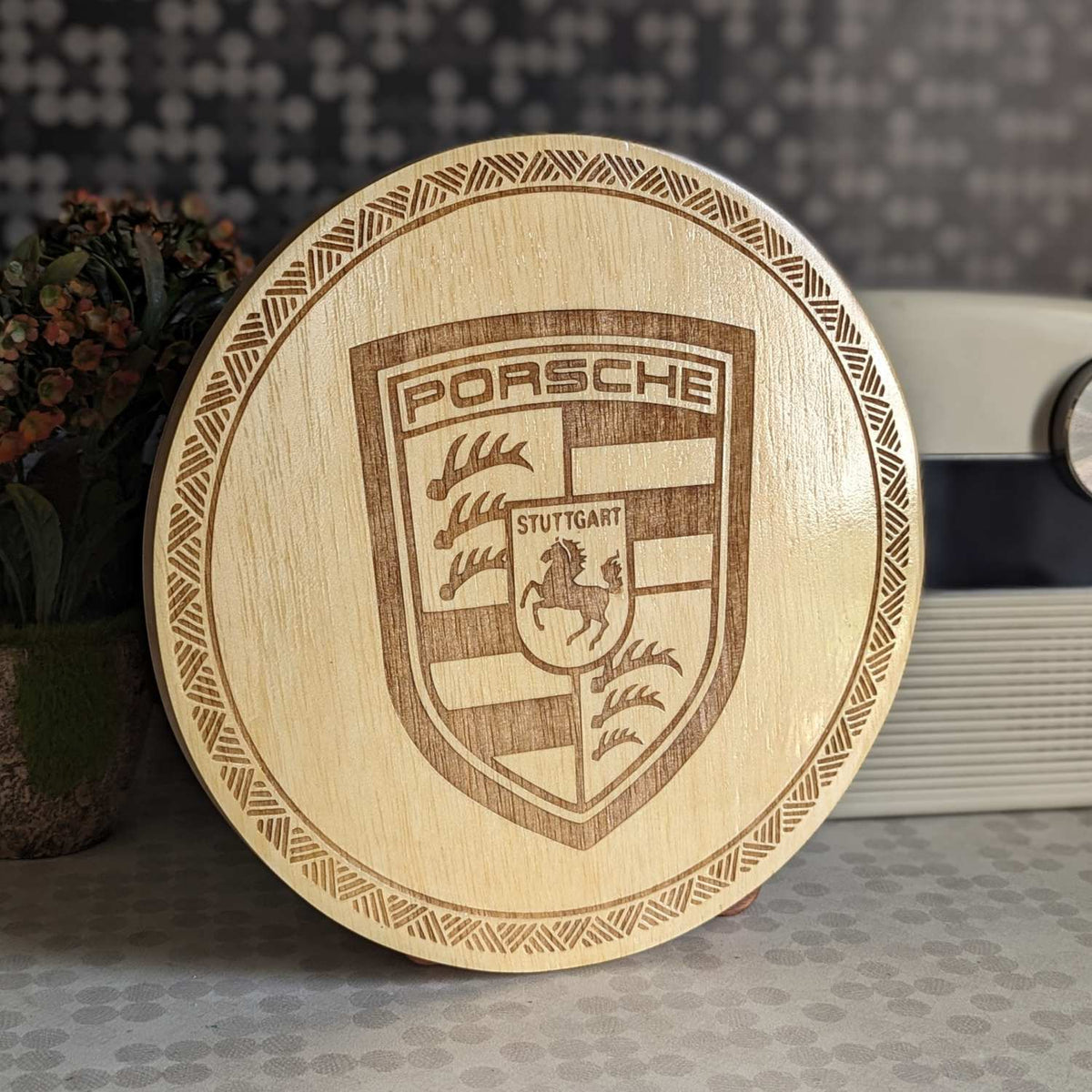 Logo Engraved Wooden Frame for Office