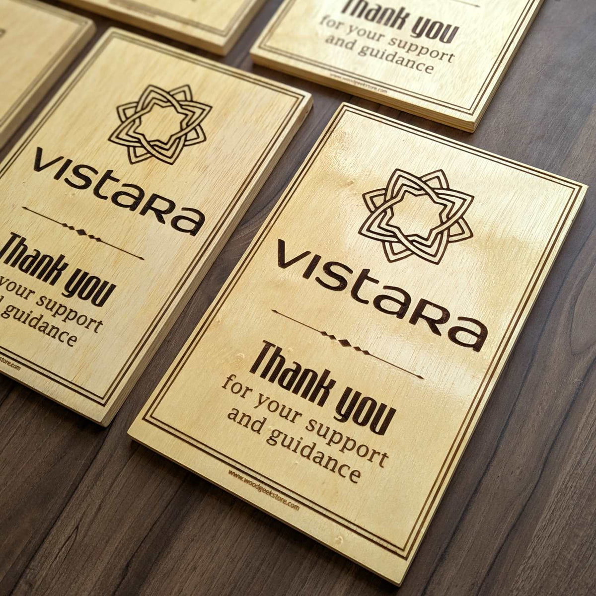 Custom Engraved Wooden Thank You Plaque | Corporate Appreciation Gift