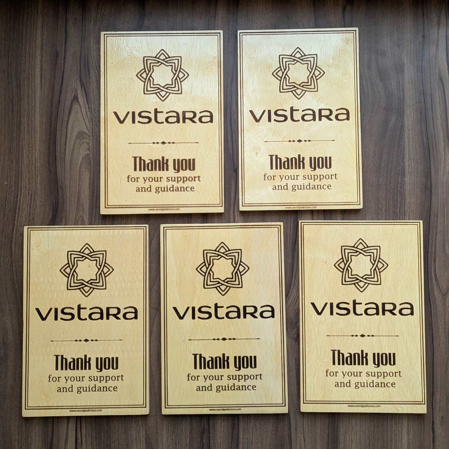 Custom Engraved Wooden Thank You Plaque | Corporate Appreciation Gift